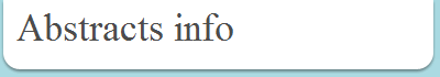 Abstracts info